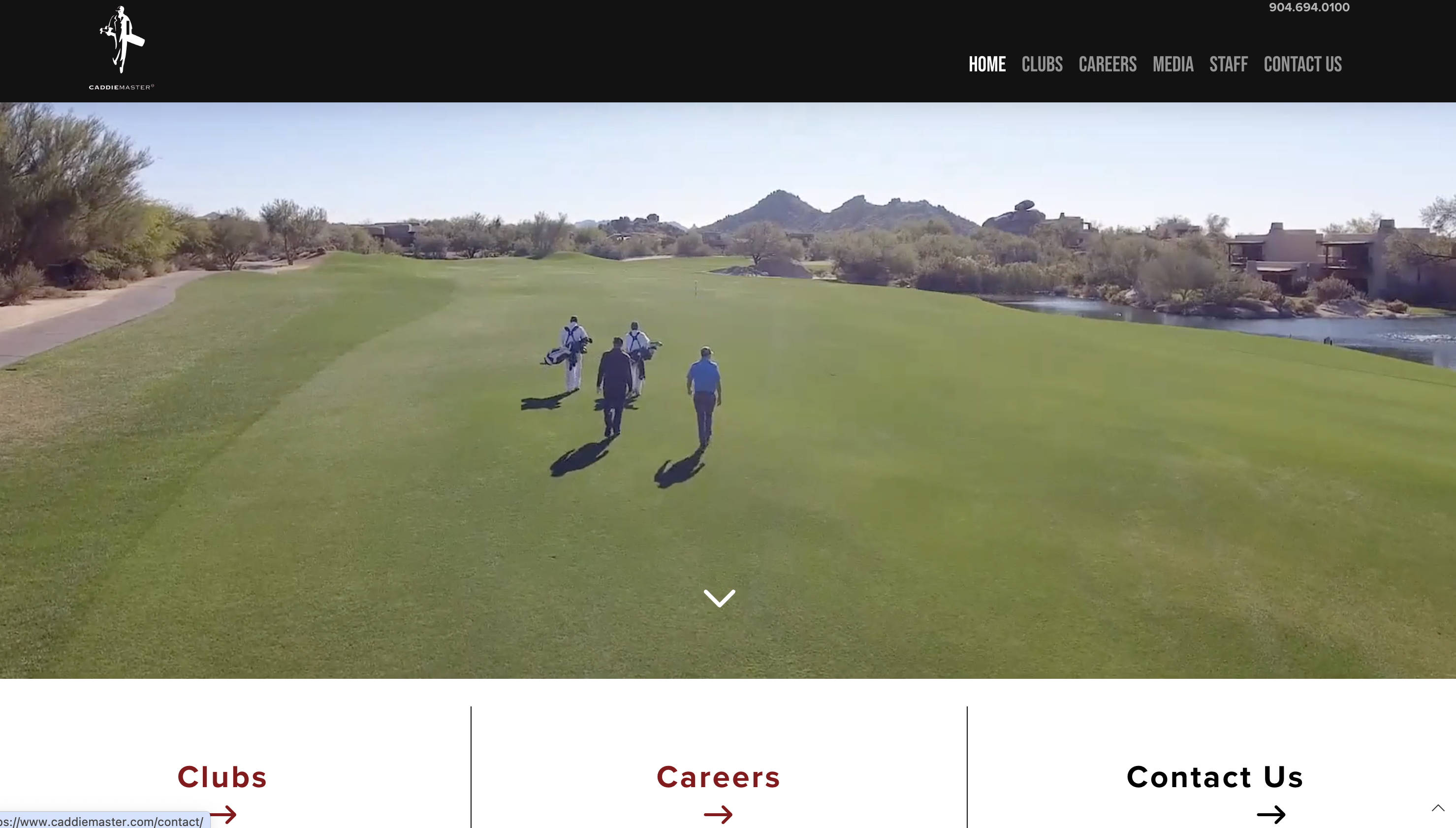 CADDIEMASTER landing page